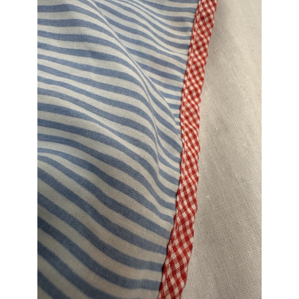 Kelly Reed Robe Women's Small Blue Stripe Cherry Collar Button Front - Picture 5 of 9